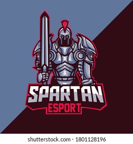 Spartan Mascot Logo Template. perfect for gaming apparel, merchandise