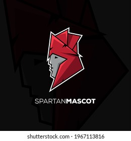 Spartan mascot sport logo design. Spartan warrior mascot vector illustration logo. Emblem design for a sports team. Vector illustration
