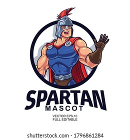Spartan Mascot Vector Illustration Full Editable