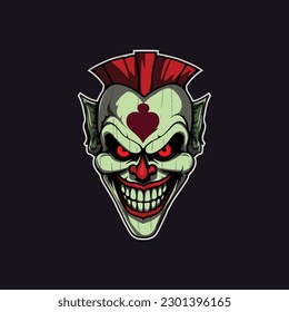 Spartan mask with heart on the face. Vector illustration.