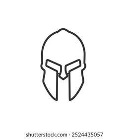 Spartan metal helmet, warrior helmet icon. ancient helmet, armor icon.