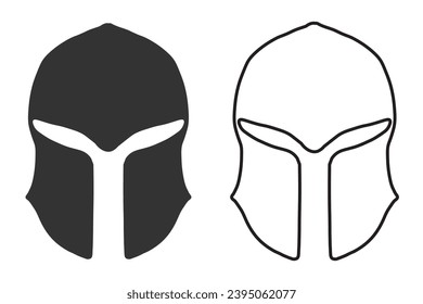 Spartan military helmet icon vector ilustration.