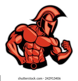 spartan muscle posing