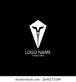 spartan nib logotipo design vetor