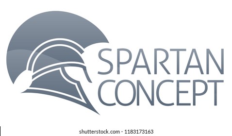 A Spartan or Roman gladiator helmet concept graphic