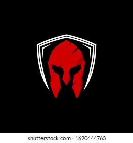 spartan for security logo design vector