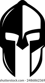 spartan shield helmet warrior logo design