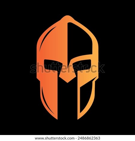 spartan shield helmet warrior logo design