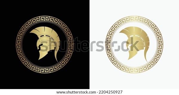 Spartan Shield Helmet Spartan Warrior Symbol Stock Vector (Royalty Free ...