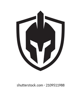 Spartan shield logo design element