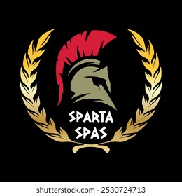 spartan shield logo design vector file