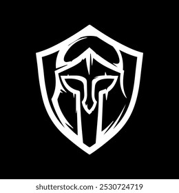 spartan shield logo design vector file