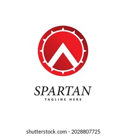Spartan Shield Logo Icon Vector 