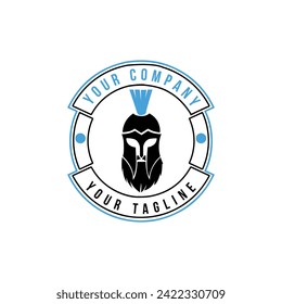 spartan shield logo, warrior knight shield logo design