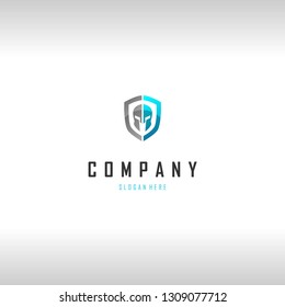 Spartan Shield Protection Abstract Creative Modern Business Logo
