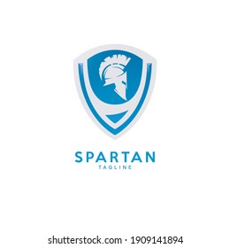 Spartan Shield Symbol Design Template Flat Style Design Vector