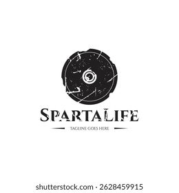 Spartan shield vector logo template