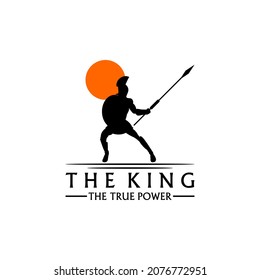 A Spartan silhouette logo has the meaning of being strong, tough and ready to face challenges. Perfect for your creative industry logo.