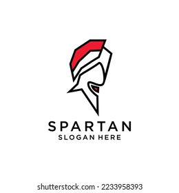 Spartan simple logo design flat