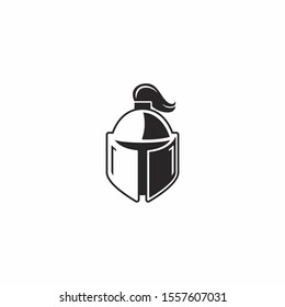 spartan simple logo design with a white background