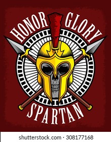 SPARTAN SKULL AND HELMET