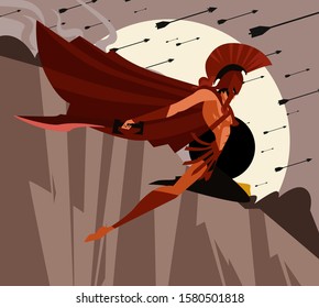 spartan soldier clash against persian ninja warrior
