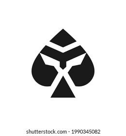 Spartan Spade Game Vector Logo Design