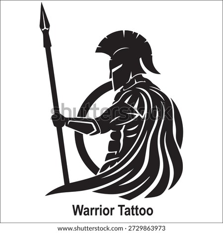 Spartan Tattoo black and white