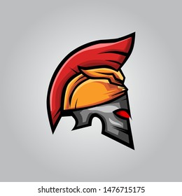 Spartan Team Sport Logo Template Design Illustration