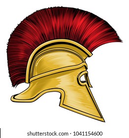 A Spartan Or Trojan Ancient Greek Or Roman Gladiator Warrior Helmet 