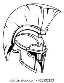 A Spartan, Trojan or Roman gladiator Greek style warrior helmet