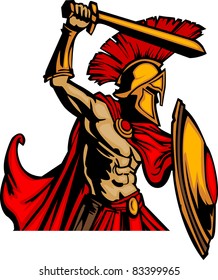 Spartan Trojan with Sword and Shield