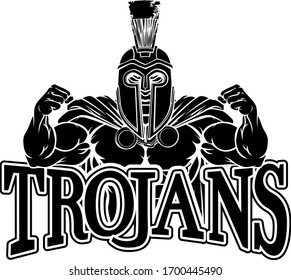 A Spartan Or Trojan Warrior Cartoon Sports Mascot