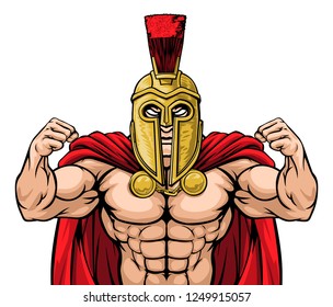 A Spartan or Trojan warrior sports mascot