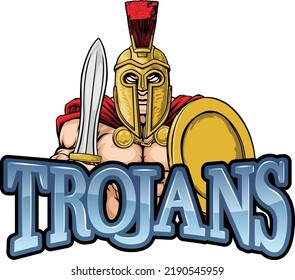 A Spartan Or Trojan Warrior Sports Mascot