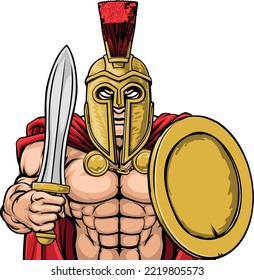 A Spartan Or Trojan Warrior Sports Mascot