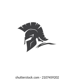 Plantilla de logotipo de diseño de vector espartano