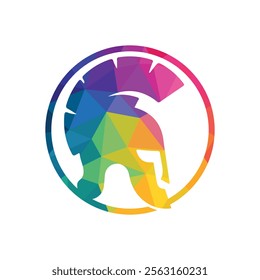 Spartan vector logo design. Spartan helmet logo concept.