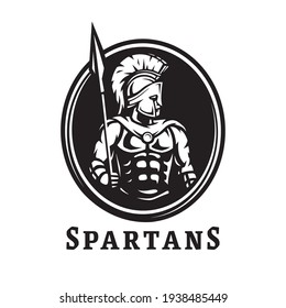 Spartan warrior in armor. Symbol, logo