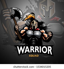 Spartan warrior with an ax in the hand