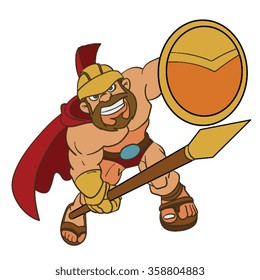 spartan warrior cartoon