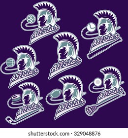 spartan warrior as emblem of all star game