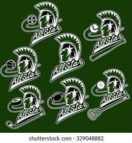 spartan warrior as emblem of all star game