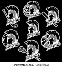 spartan warrior as emblem of sports teams