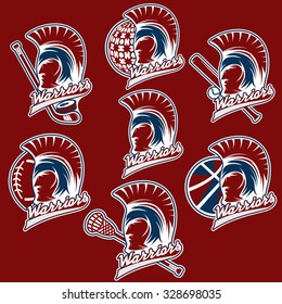 spartan warrior as emblem of sports teams