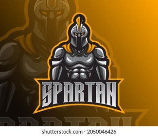 Spartan warrior esport and sport mascot logo design with modern illustration concept style for team, badge, emblem and patch. Gaming Logo Template on Isolated Background. Vector illustration