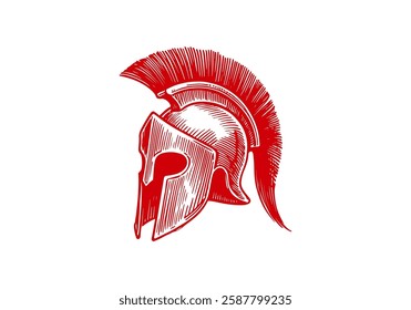 spartan warrior hand drawn sketch vector