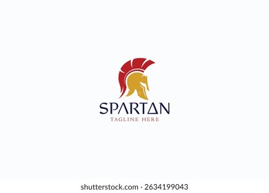Spartan Warrior Head Helmet Logo Illustration Classic Knight Sign Symbol