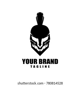 Spartan warrior head logo design vector illustration for your brand identity