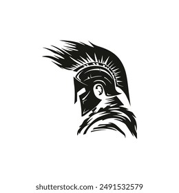 Spartan warrior head vector logo template. American indian warrior head vector logo